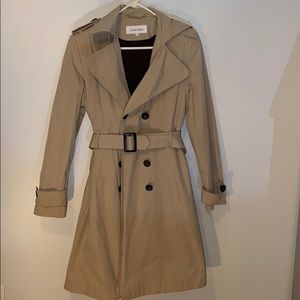 Calvin Klein Tan Trench Coat